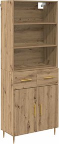 vidaXL Magasfiú fiókkal Artisan tölgy 69,5 x 34 x 180 cm Faanyag