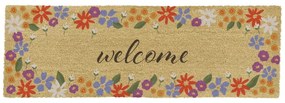 Kókuszrost lábtörlő 40x120 cm Welcome Floral – Artsy Doormats