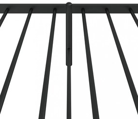 fekete fém ágykeret fejtámlával 107 x 203 cm