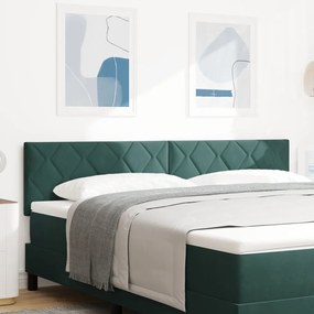 Fejtámla Gyémánt Blokk Design Sötét Zöld 180 cm Bársony