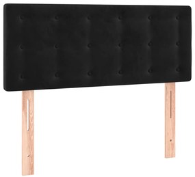 fekete bársony LED-es fejtámla 90x5x78/88 cm