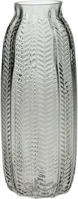 Üveg Váza Szürke Díszített Dekoratív 29,5cm
