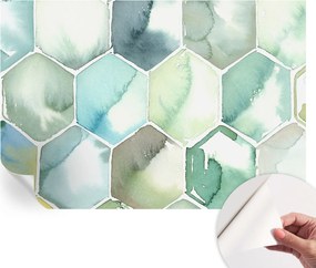 Öntapadós tapéta Falfestmény Prémium Pasztell hatszögek 152x104 cm