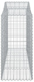 10 db íves horganyzott vas gabion kosár 200x50x120/140 cm