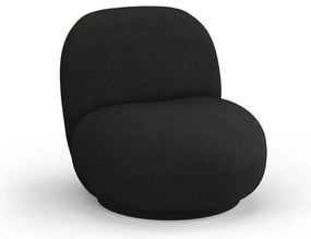 Fekete buklé fotel Chuck – Micadoni Home