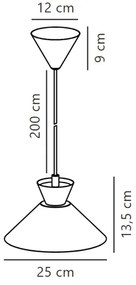 Nordlux - Csillár zsinóron DIAL 1xE27/40W/230V fekete