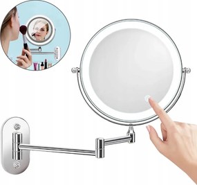 Kozmetikai tükör Led világítással 1X/10X nagyítással,FÜRDŐSZOBAI Tükör