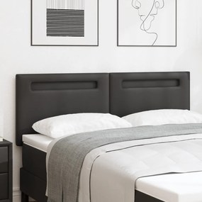 Egyszerű Design Fejtámla Fekete 160 cm Műbőr