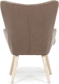 Relaxační křeslo, hnědá, látka bouclé, AK-319 BR2