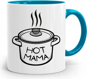 Kék Bögre Anyukáknak Hot Mama Ajándék fényképes nyomtatással