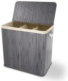 Juskys Curly bambusz kosár 150 L - szürke