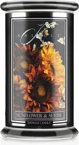 Sunflower Suede Kringle Candle nagy illatgyertya 2 kanóccal (624g)