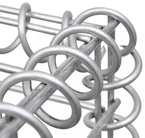 H alakú acéldrót virágtartó gabion 260 x 40 x 150 cm