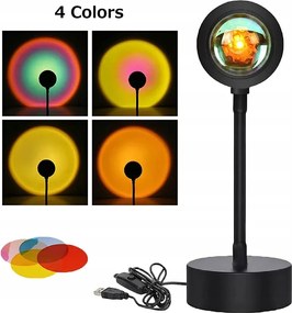 Beépített projektor lenyugvó nap lámpával Rgb Led, éjjeli lámpa