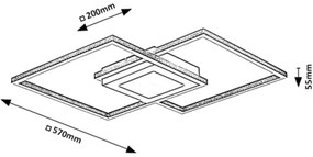 Rabalux 5269 - LED Felületre szerelhető csillár CASIMIR LED/40W/230V