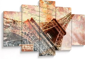Kép - Eiffel-torony vintage stílusban (150x105 cm)