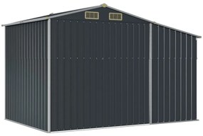 antracitszürke horganyzott acél kerti fészer 277x192,5x179 cm