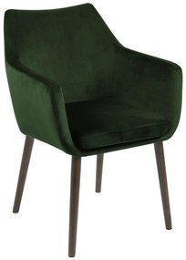 Flora design szék, sötétzöld bársony
