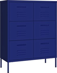 vidaXL tengerészkék acél fiókos szekrény 80 x 35 x 101,5 cm