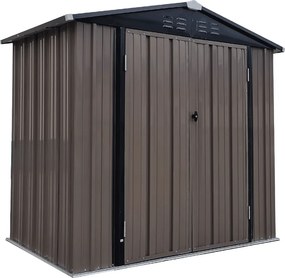 Pléh kerti szerszámos ház, barna/antracit, 2x1,3 m, RADOL