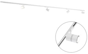 Modern 3 fázisú sínrendszer fehér 4 spotlámpával 3000-4000K - Ruler 38