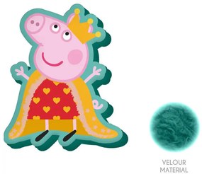 Peppa malac Queen formapárna, díszpárna 35 cm Velúr