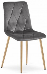 Sötétszürke bársony étkezőszék LIBRA