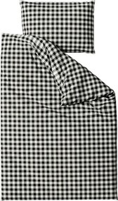 Pamut ágynemű NORDIC CHECK sötétszürke Ágyneműhuzat mérete: 70 x 90 cm | 140 x 200 cm