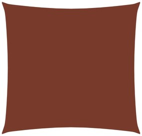terrakotta négyzet alakú oxford-szövet napvitorla 4,5 x 4,5 m