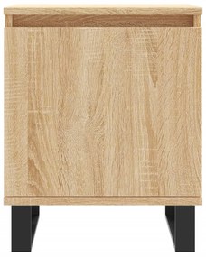 2 db sonoma tölgy színű szerelt fa éjjeliszekrény 40x30x50 cm