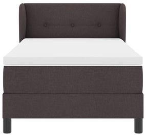 Boxspring Ágy Mattal Sötétbarna 80x200 cm Szövet