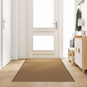 Ajtószőnyeg Krém és fekete 120 x 350 cm Poliamid és PVC