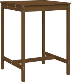 vidaXL mézbarna tömör fenyőfa kerti asztal 82,5 x 82,5 x 110 cm