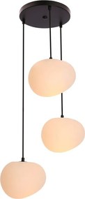 Fekete-fehér függőlámpa ø 42 cm Stones – Candellux Lighting