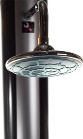 Hawaj Kerti szolár zuhany Uno 38 l nagyméretű zuhanyrózsával fekete - ezüst