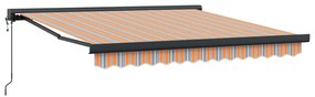 Automatikus Behúzható Napellenző Többszínű Csíkokkal 300x250 cm