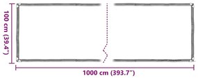 növénytakaró fülekkel 1x10 m polietilén