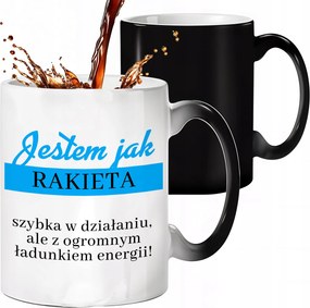 Mágikus Bögre Fekete Matt Olyan Vagyok, Mint Egy Rakéta Lányoknak Barátnőknek