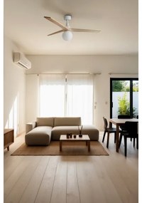 FARO 34280-11L - Mennyezeti ventilátor KLIM M 1xE27/15W/230V fenyő/fehér + távirányító