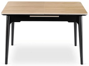 Kerámia Étkezőasztal Tölgy/Fekete Színben. SAMER 120–160 cm