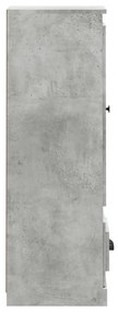 betonszürke szerelt fa magasszekrény 36x35,5x103,5 cm
