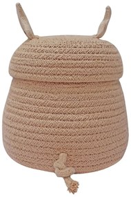 Világos rózsaszín textil játéktároló kosár ø 17x15 cm Mini Peggy the Pig – Lorena Canals