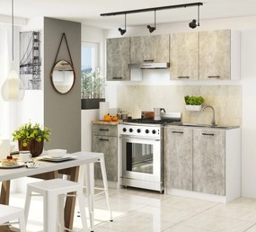 Felső konyhaszekrény Ozara W40 H580 (fehér + beton). 1071168