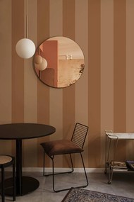 Holden Decor Wanderlust Cordelia Stripe mogyoróbarna csíkos vlies tapéta – 92100