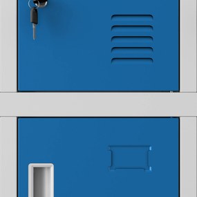 ROBERT fém öltözőszekrény 1360 x 1720 x 450 mm, szürke-kék