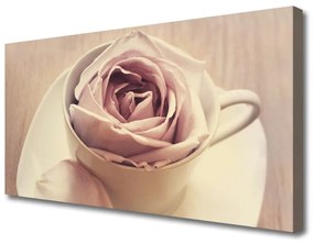 Vászonkép nyomtatás Bögre Rose Art 100x50 cm