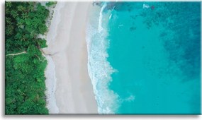 Vászonkép Víz Hullámok Tengerpart Fák Természet 100x60 cm