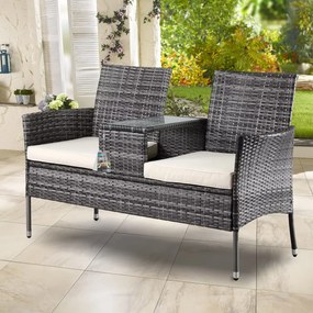 Deuba Rattan pad - szürke