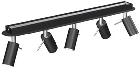 Spotlámpa PRESTON 5xGU10/40W/230V fekete