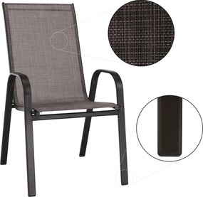 Rakásolható szék, barna melír/barna, ALDERA